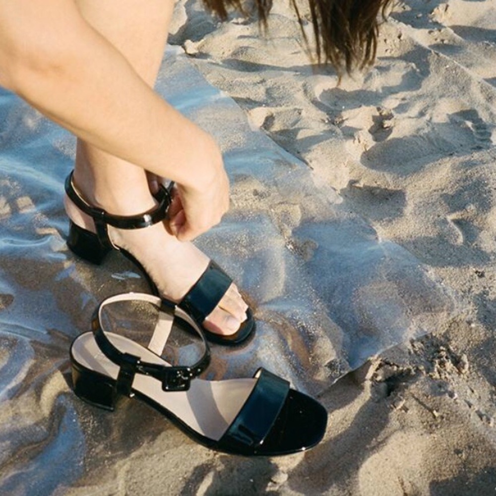 Maryam Nassir Zadeh Sophie Sandal in black patent